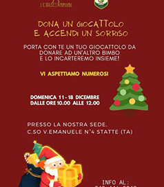 Taranto – Natale, a Statte una raccolta di giocattoli